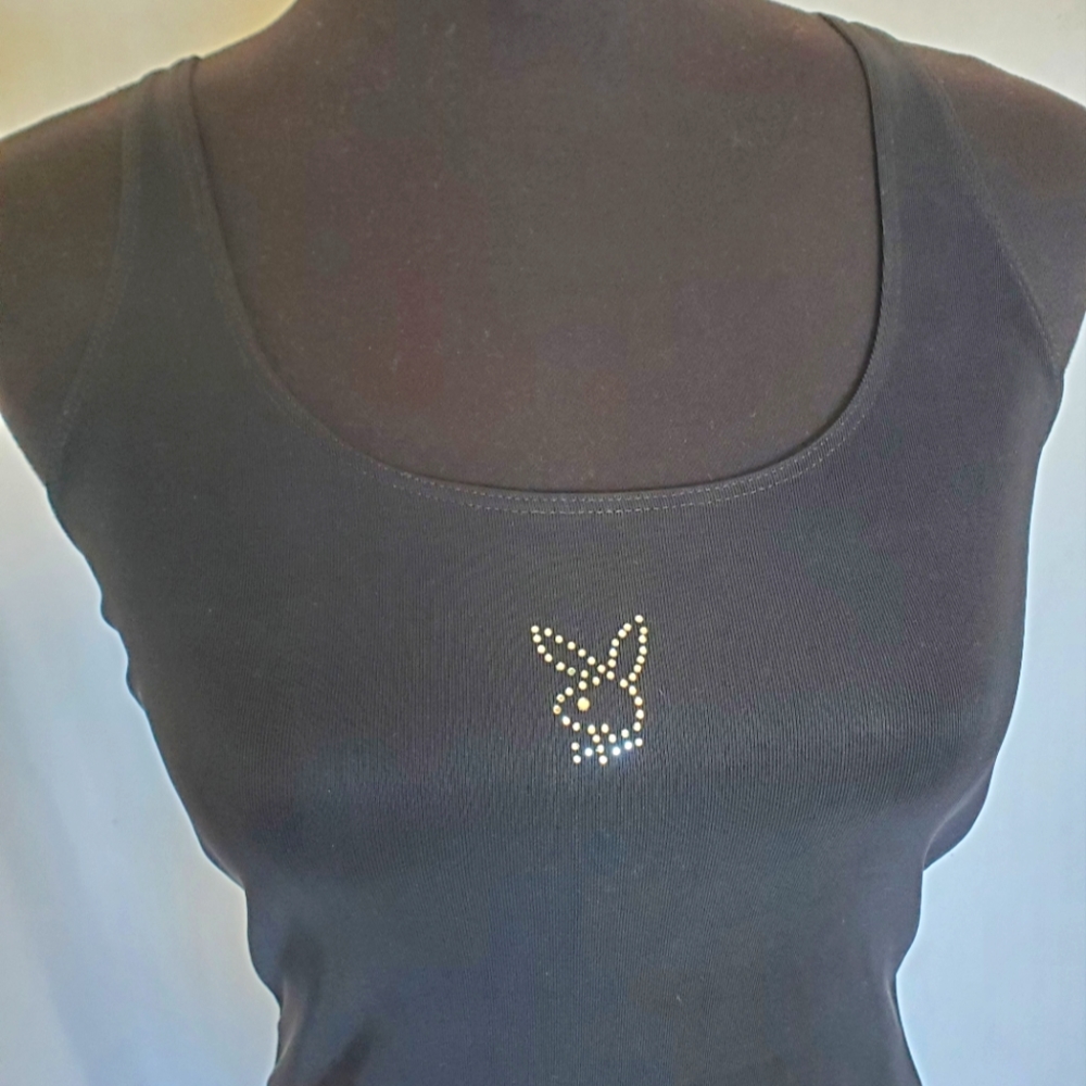 Rhinestone Rabbit Head Black Bodycon Dress